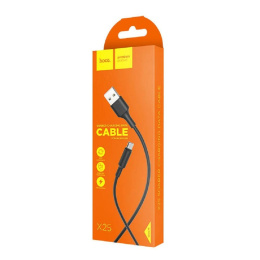 HOCO Кабель USB2.0 Hoco AM/MicroUSB, 2А, X25, 1м, черный, коробка (HC-80121)