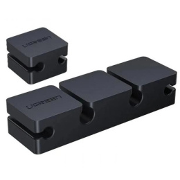 Органайзер для кабеля UGREEN LP208-70585, 3+1 комбинация, 6 слотов для кабелей, подходит для кабеля диаметром до 5 мм, силикагелевый материал, устойчивый к давлению, Black