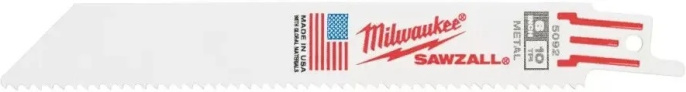 Полотно Milwaukee Sawzall 150x2.5/1.8 5 шт 48475292 длина: 150мм, двойной угол наклона снижает нагрузку на зубья для более длительного срока службы, универсальные, могут резать: дерево, древесину с гвоздями, композитные материалы, пластик, черные и цве