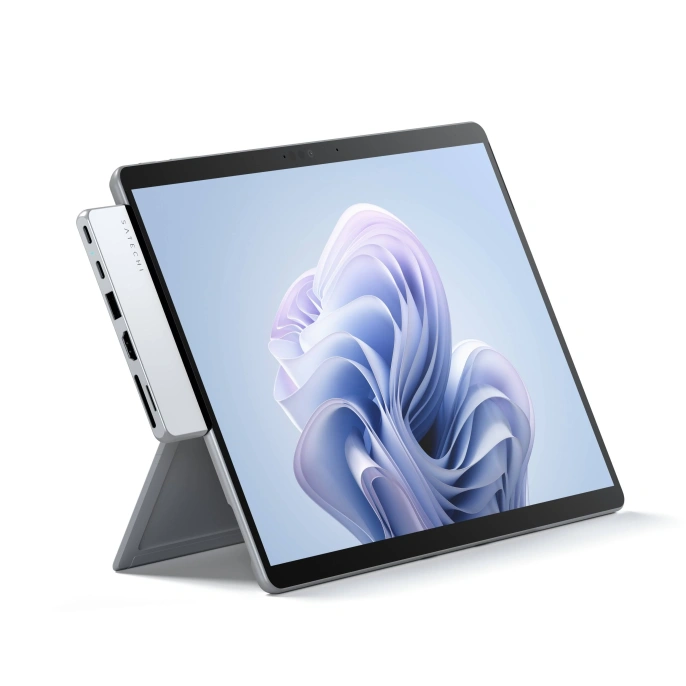 Хаб двойной Satechi Dual USB-C Hub For Surface Pro 9. Цвет: серебристый (ST-HSP9P)
