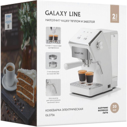 Кофеварка GALAXY LINE GL 0756, рожковая, белый [гл0756лбел]