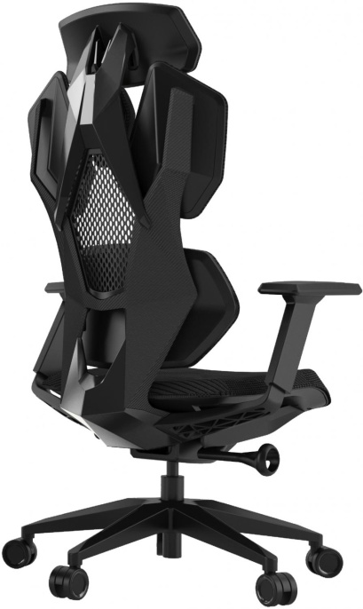 Кресло игровое GMNG GG-CH110B, сетка/ткань, до 150кг, синхромеханизм, регулируемые 4D подлокотники, черный