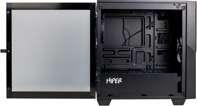 Корпус Hiper CYCLOPS BR черный без БП mATX 6x120mm 1xUSB2.0 1xUSB3.0 audio bott PSU