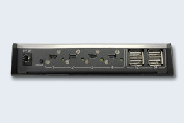 TNTV/TNT MMS-405U Переключатель, электрон., KM+USB 2.0, 1 user USB 4 CPU USB, со шнурами USB 4х1.2м., ~, настольный/настенный, , без OSD, каскад. до 4-х устройств, функция "Free Flow", питание USB устройств - 4х500mA