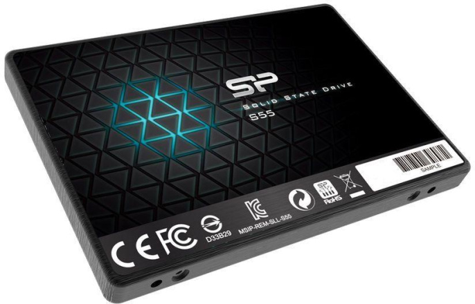 SSD накопитель Silicon Power Slim S55 SP240GBSS3S55S25 240ГБ, 2.5", SATA III, SATA