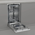Встраиваемая посудомоечная машина Gorenje GV523E10WE,  узкая, ширина 44.8см, полновстраиваемая, загрузка 11 комплектов, серебристый