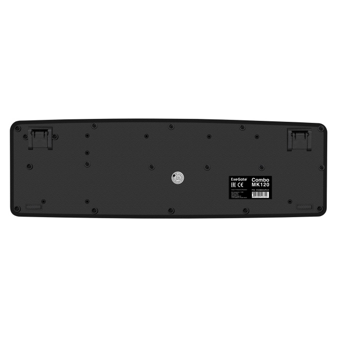 Комплект ExeGate Professional Standard Combo MK120 клавиатура влагозащищенная 104кл. + мышь оптическая 1000dpi, 3 кнопки и колесо прокрутки, длина кабелей 1,5м; USB, черный, Color Box EX286204RUS