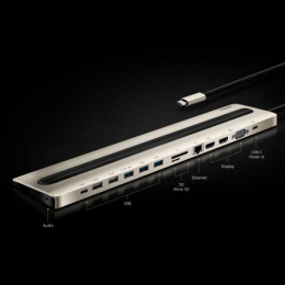 Док-станция ATEN USB-C Multiport Dock with Power Pass-Through UH3237-AT