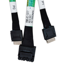 Кабель Amphenol RML42-1377 2х HD MiniSAS SFF8643 to 2х OCuLink SFF8611 , 90cm