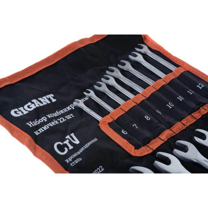 Набор комбинированных ключей Gigant 22 шт. в сумке, Сталь Cr-V, 6-32мм, GCWS22