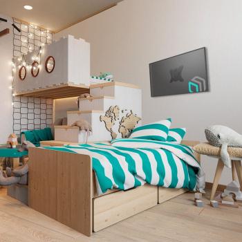 Кронштейн для телевизора ONKRON NN31, 10-32", настенный, фиксированный,  черный