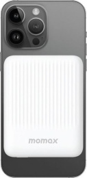 Внешний аккумулятор Momax IP122 Q.Mag Minimal 5000mAh Белый IP122W магнитный, функция быстрой зарядки, индикатор заряда, 2хUSB Type-C, совместимость: устройства Apple iOS iPhone 12–16 серий, Apple