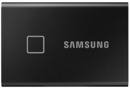 2ТБ Внешний диск SSD Samsung T7 Touch MU-PC2T0K/WW, USB-C, запись - 1000МБ/с, чтение - 1050МБ/с, черный