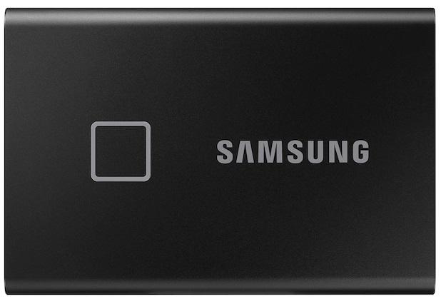2ТБ Внешний диск SSD Samsung T7 Touch MU-PC2T0K/WW, USB-C, запись - 1000МБ/с, чтение - 1050МБ/с, черный