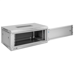 Шкаф телекоммуникационный 19" настенный 4U ExeGate EC-WM-4U.450.M.GREY 19”, 4U, 600x450x280mm ШхГхВ , передняя дверь металл, съемные боковые панели, пыле- и влагозащита IP23, светло-серый RAL 7035 EX300253RUS
