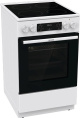 Электрическая плита Gorenje GEC5C61WG, стеклокерамика, без крышки, белый