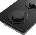 Газовая варочная панель MEFERI Glass Light MGH302, 2 конфорки, закаленное стекло, черный