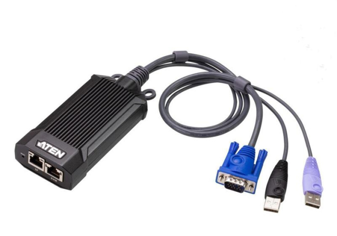 Модуль-адаптер KVM ATEN KG1900T-AX, VGA+K/M USB 2.0, 100 метр., 1xUTP Cat5e, для подкл.комп.к перекл. KG0016/KG0032, макс.раз.1900х1200, 2xRJ45+HD-DB15+2хUSB A-тип, Female+3xMale