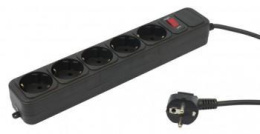 Сетевой фильтр PC PET AP01006-1.8-B, 1.8м, черный