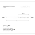 Сверло по металлу (10 шт; 2.5х30х57 мм; Р6М5) Gigant GT-0008