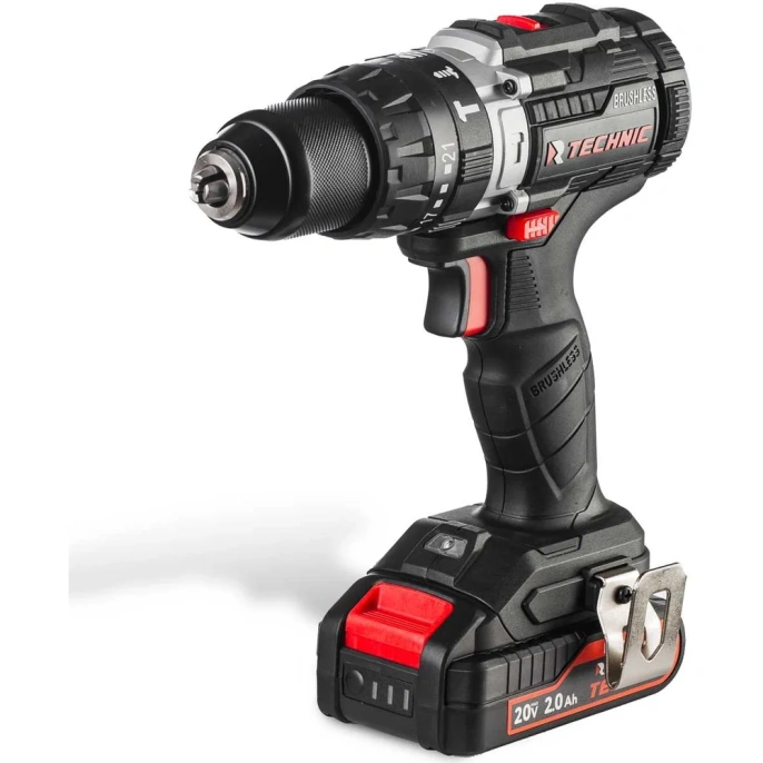 Ударная аккумуляторная дрель-шуруповерт RUNTEC TECHNIC 13 мм, 20 В, 2x2 Ач, 40 Нм RT-ID40T