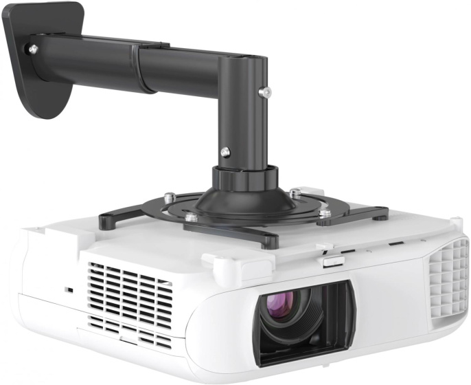 Кронштейн для проектора Cactus CS-VM-PR05B-BK, до 10кг, настенный, поворот и наклон, черный