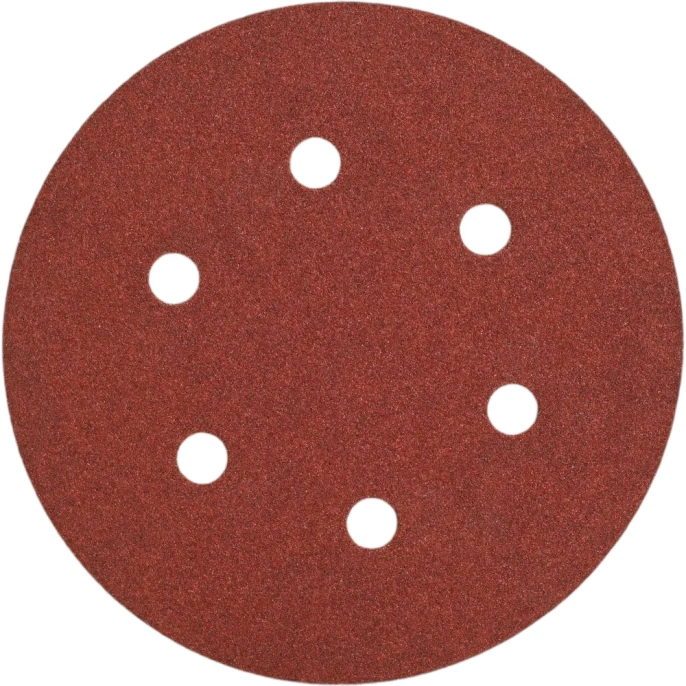 Круг шлифовальный на липучке по дереву/металлу 10 шт. (150 мм; P100; 6 отверстий) Gigant G-1031