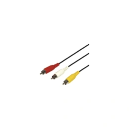 Аудио-видео шнур REXANT 3RCA-3RCA, 5 м, черный 17-0205