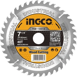 Диск пильный по дереву TCT 185х20 мм; 40Т INGCO TSB118515