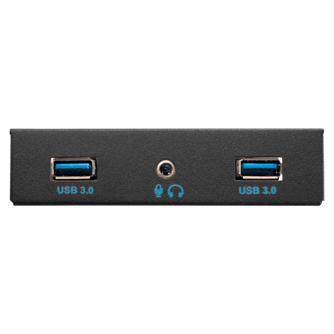 Планка USB на переднюю панель ExeGate U3H-627S, 3,5", 2*USB3.0+HD Audio Combo, черная, металл, подсоед. к MB EX298351RUS