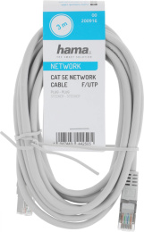 Кабель сетевой HAMA H-200916,  RJ-45 (m) (прямой) -  RJ-45 (m) (прямой),  3м,  серый [00200916]