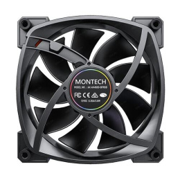 Вентилятор 140mm Montech AX140 PWM MNT-AX140-B / 4pin PWM / 140x140x25mm HDB / 800-1600rpm / Black