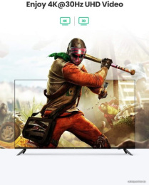 Переключатель UGREEN CM332 80125 HDMI Switcher 3 In 1 Out 4K@30HZ. Цвет: серый (80125_)