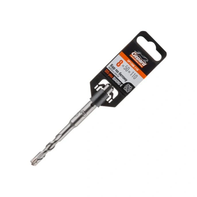Бур сверло 8x50x110 мм, SDS-plus, Quadro-x Gepard GP1208-110