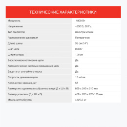 Цепная пила StarWind SE-1814