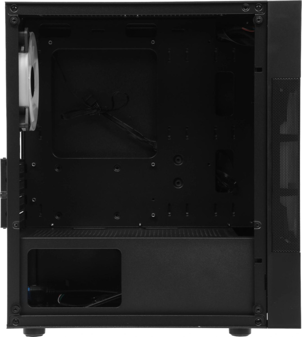 Корпус mATX Aerocool Atomic Lite-G-BK-v2, Mini-Tower, без БП, черный [accs-pv33123.11]