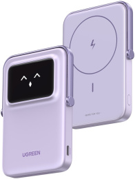 Внешний аккумулятор UGREEN PB571-35606 5000mAh Magnetic Wireless Power Bank Purple