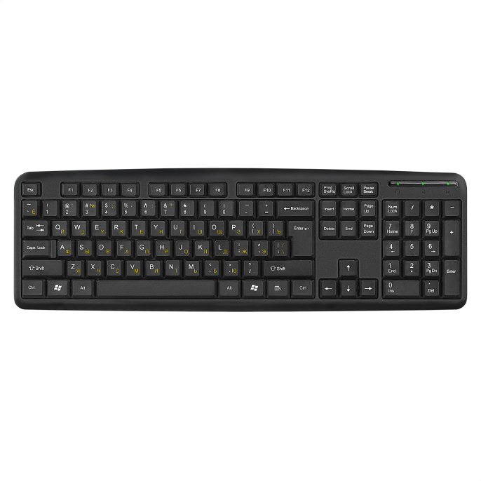 Клавиатура ExeGate Professional Standard LY-331L5 (USB, полноразмерная, влагозащищенная, 104кл., Enter большой, длина кабеля 2,55м, черная, Color box) EX286178RUS