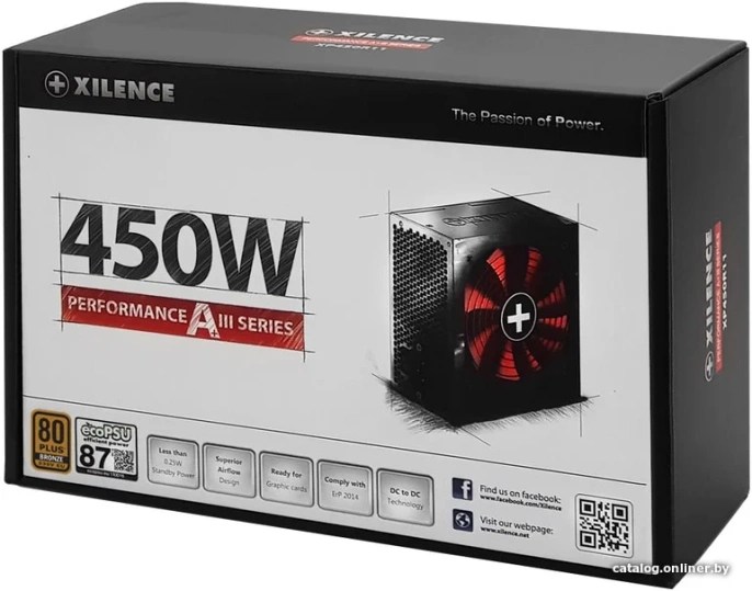 Блок питания Xilence XP450R11 450W Performance AIII, 80 BRONZE XN081