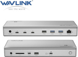 док-станция Docking Station WAVLINK Thunderbolt 4 Dual Display/98W Power Delivery Include 20V/11.5A Power Adapter/4xUSB3.0/3xThunderbolt 4/2xDP 4K 60HZ/2xHDMI 4K 60HZ/1xGigabit LAN/1xCombo Audio Jack/1xCardReader WL-UTD43 Pro