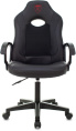 Кресло игровое Zombie 11LT черный ткань/эко.кожа крестов. пластик черный ZOMBIE 11LT BLACK