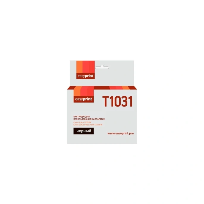 Картридж EasyPrint (C13T10314A10/T1031) для Epson Stylus TX550W, Office T40W, TX600FW, черный, с чипом IE-T1031