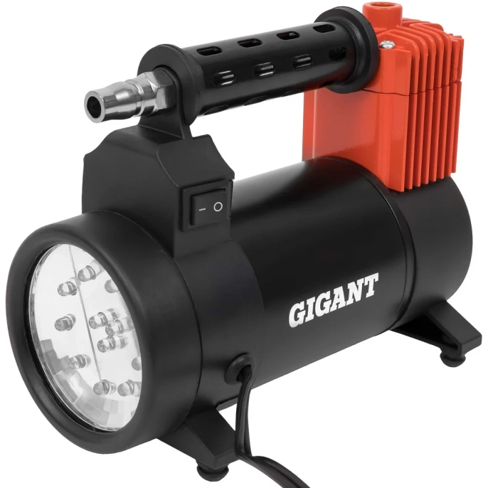 Автомобильный компрессор Gigant 12V, 35л. мин., LED фонарь, сумка GCA-35