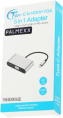 Хаб разветвитель PALMEXX серебристый [px/hub usbc-hdmi-vga-usbc]