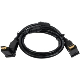 Rexant 17-6204-3 Кабель HDMI - HDMI 1.4, 2м, Gold, с фильтрами, угловой 360°