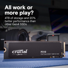 Твердотельный накопитель Crucial SSD Disk P310 500GB M.2 2280 NVMe PCIe Gen 4 x4 SSD 6000 MB/s Read 3500 MB/s Write , 1 year, OEM (CT500P310SSD8)