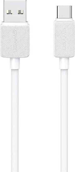 Кабель Usams US-SJ688 Type-C 3A Striped Data Cable-KY Series 1m Белый (SJ688USB02)
