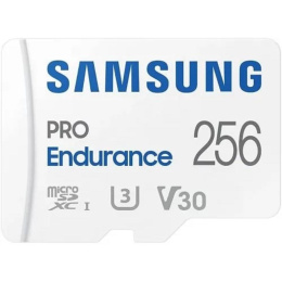 Micro SecureDigital 256GB Samsung PRO ENDURANCE 40/100 Mb/s, adapter MB-MJ256KA/APC
