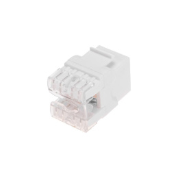 Rexant 02-0060 Модуль Keystone Jack RJ-45 8P8C , UTP неэкранированный, CAT 5e, тип 180 градусов, белый PRO
