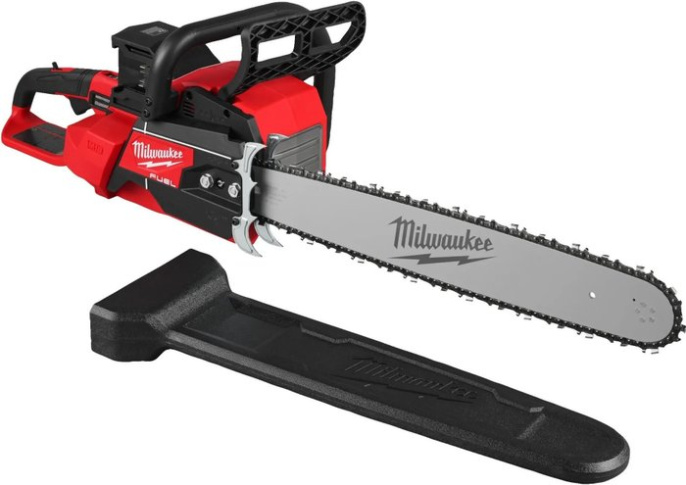 Электропила цепная Milwaukee M18F2CHS50-0 (4933480120) (цепная, двухаккумуляторная, Li-on, длина цепи: 50 см, толщина: 1.3 мм, емкость бака для масла: 169 мл, скорость цепи: 14.3 м/с)
